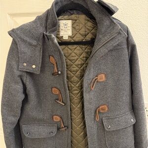 Massimo Dutti Gray Wool Toggle Jacket